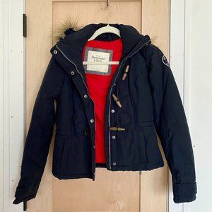 Abercrombie & Fitch Faux Fur Hooded Puffer Jacket Coat - XS